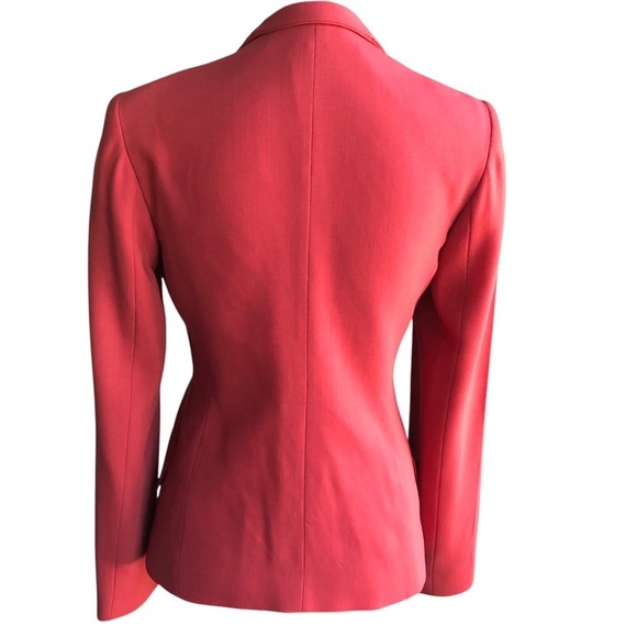 Cinzia Rocca Wool Fitted Blazer Coral Two Button Size 2 - Picture 4 of 10